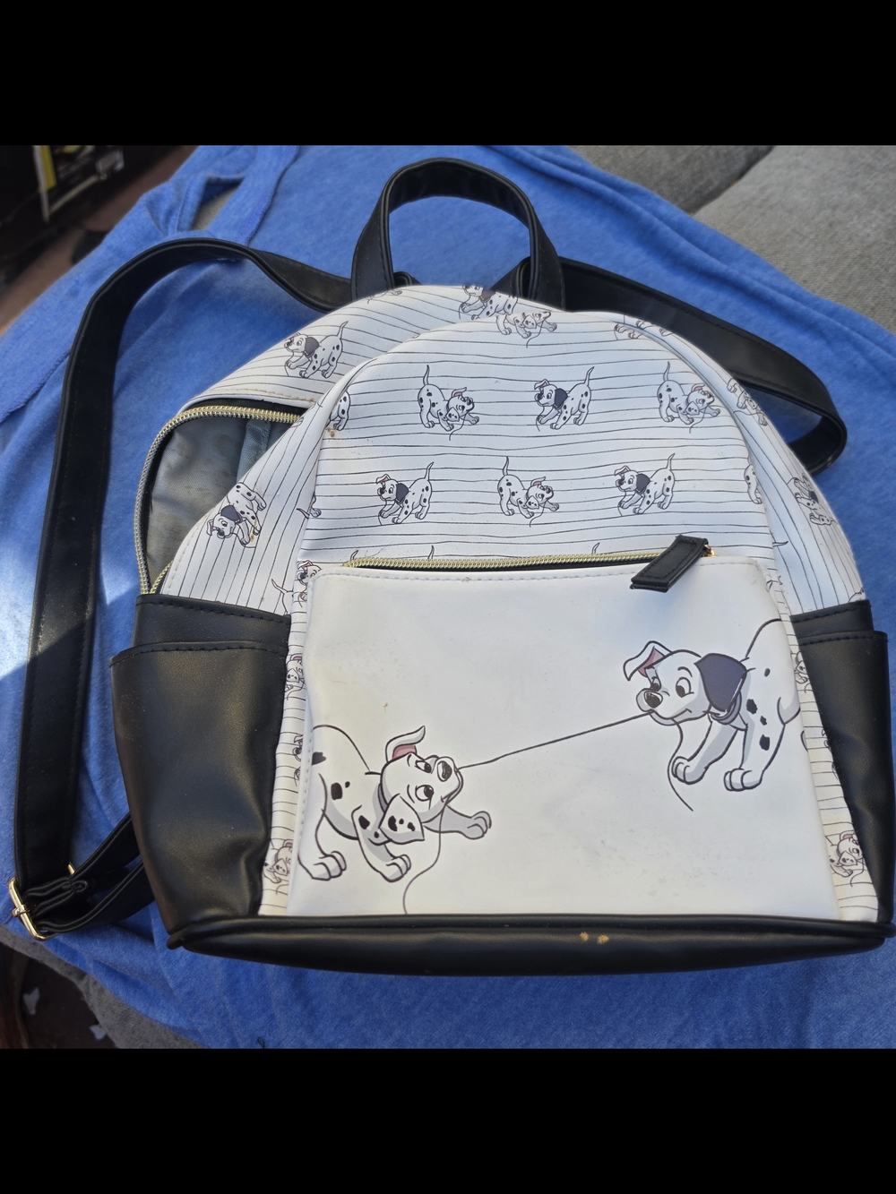Dani Nichole Dalmatian Mini Backpack - Black & White